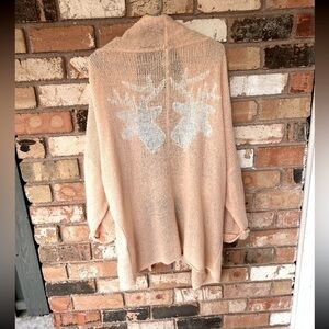 Wildfox White Label reindeer wide sleeve cardigan